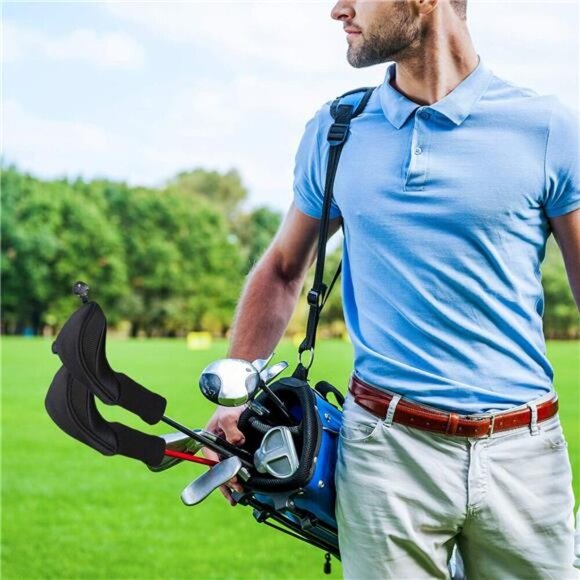 Black Golf Club Head Cover for Driver  3 Pcs Woods Headcovers, Golf Accessories - Picture 7 of 8